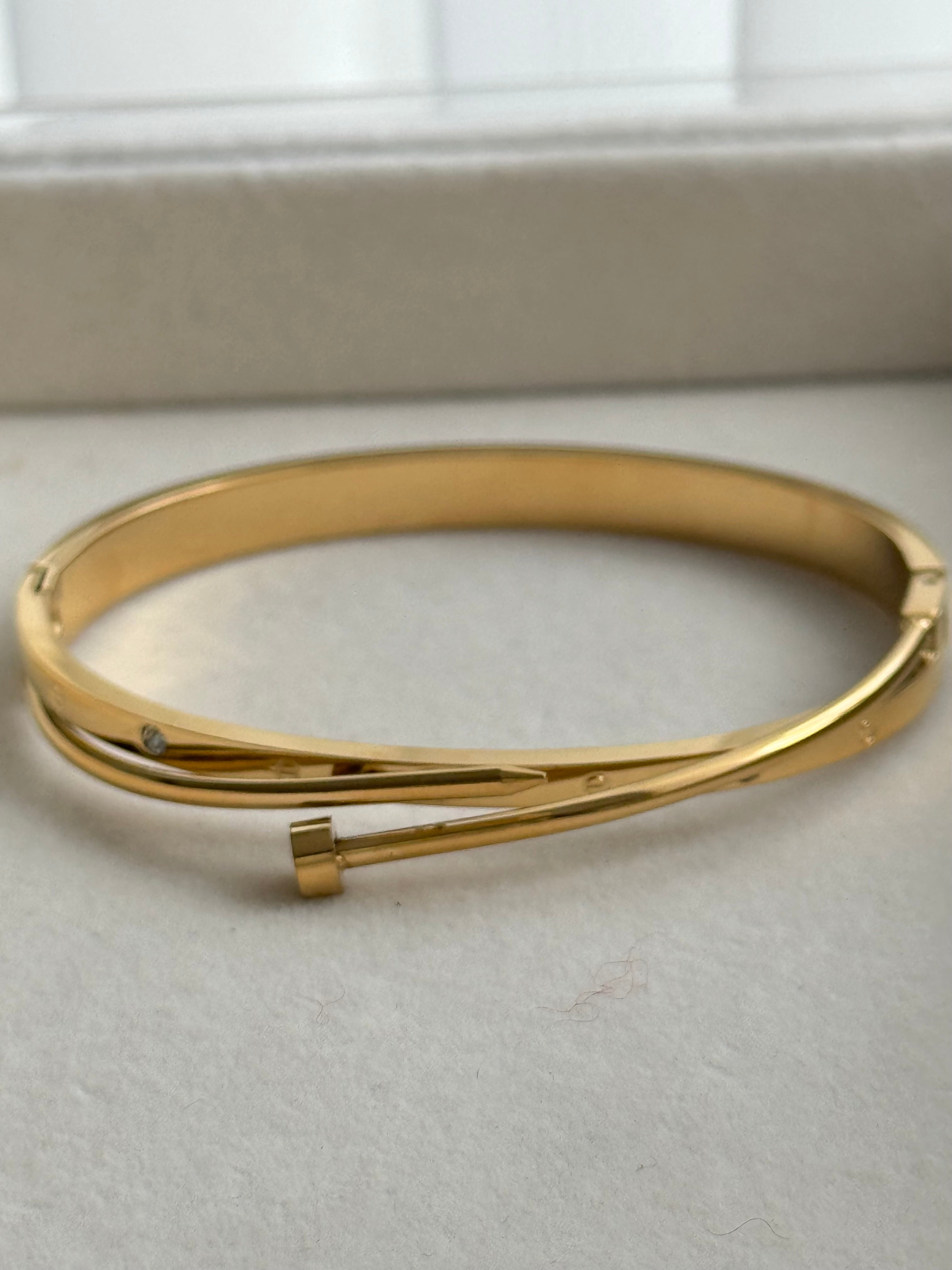 BRAZALETE DÚO CLAVO Y TORNILLO CON ZIRCONIA