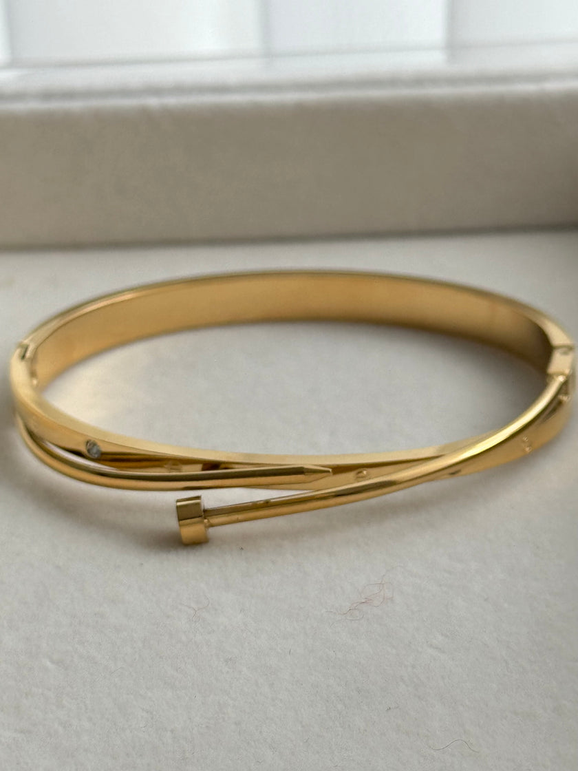 BRAZALETE DÚO CLAVO Y TORNILLO CON ZIRCONIA