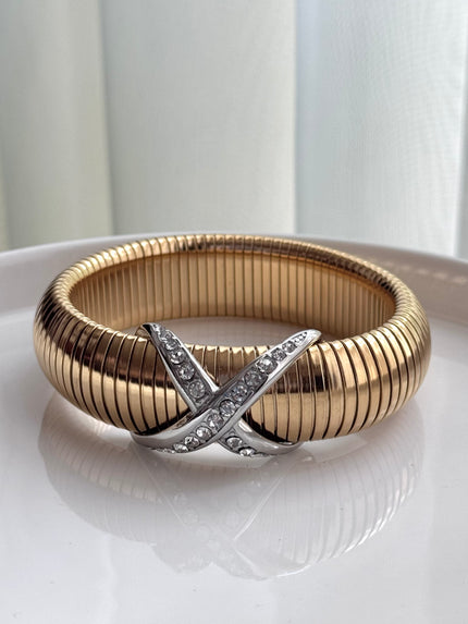 PULSERA BOSSY CRUZ CRISTAL GRUESA