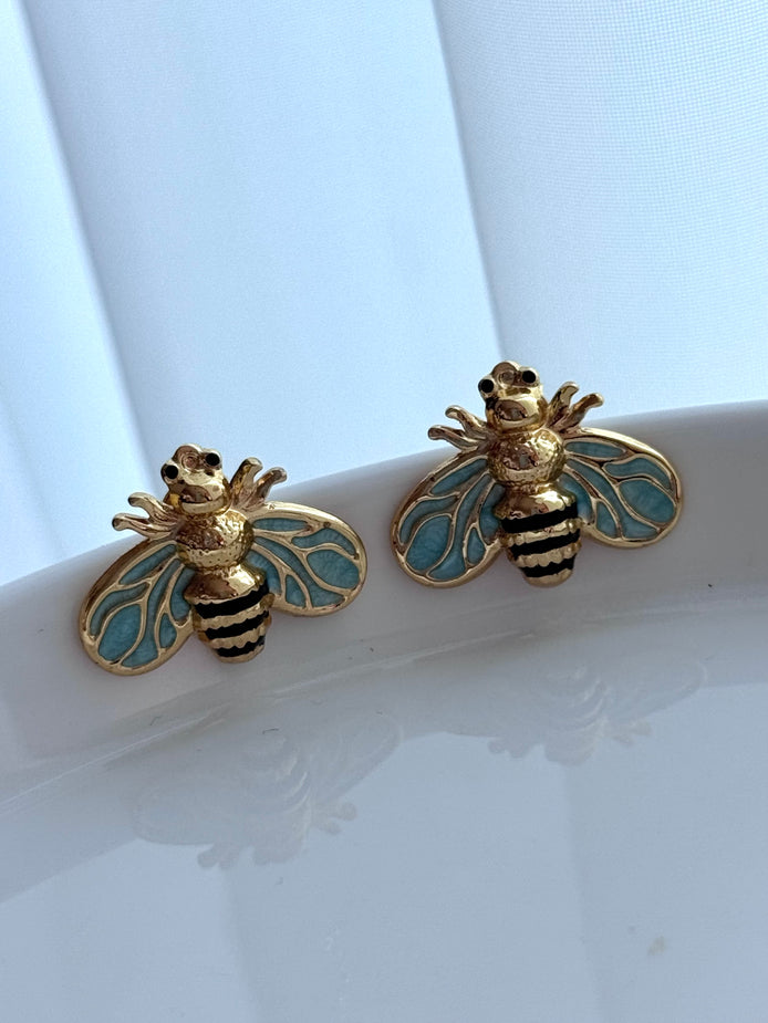 ARETE ABEJITA AZUL