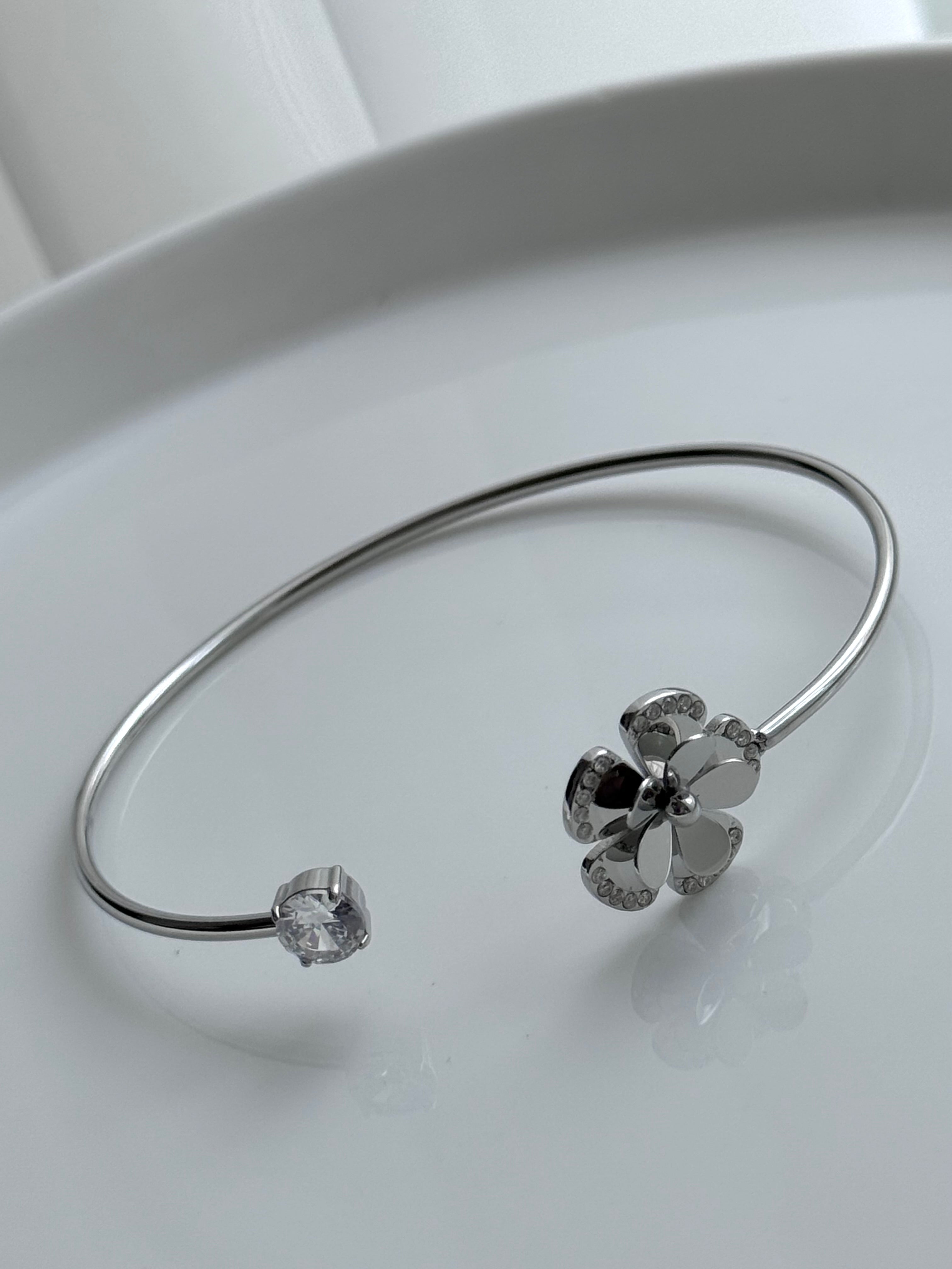 BRAZALETE ABIERTO FLOR