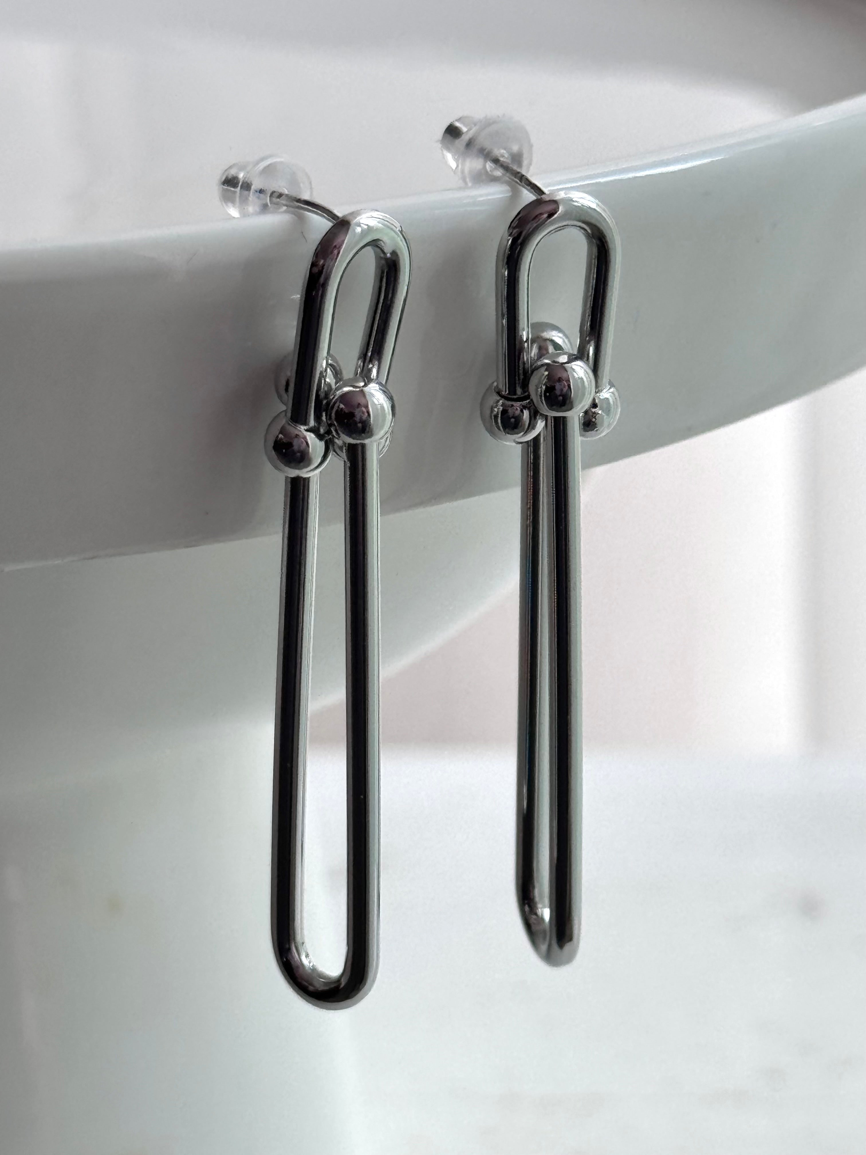 ARETE ESLABÓN LARGO PLATEADO