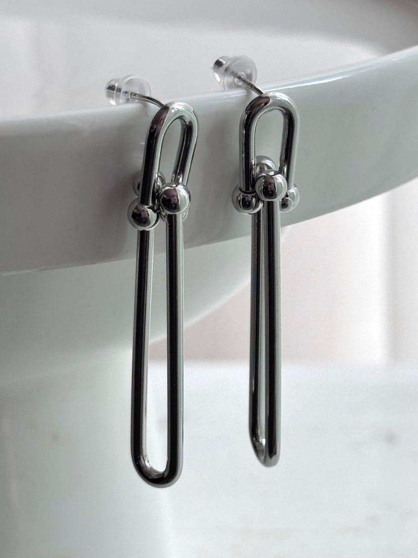 ARETE ESLABÓN LARGO PLATEADO