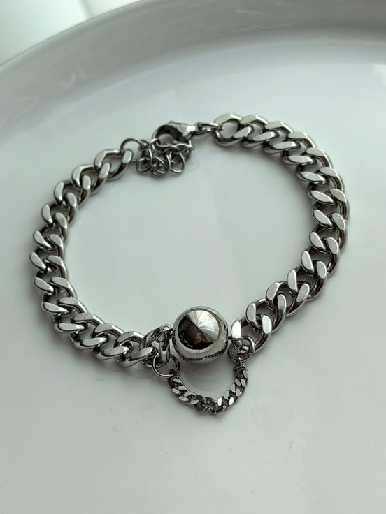 PULSERA CADENA Y BOLITA