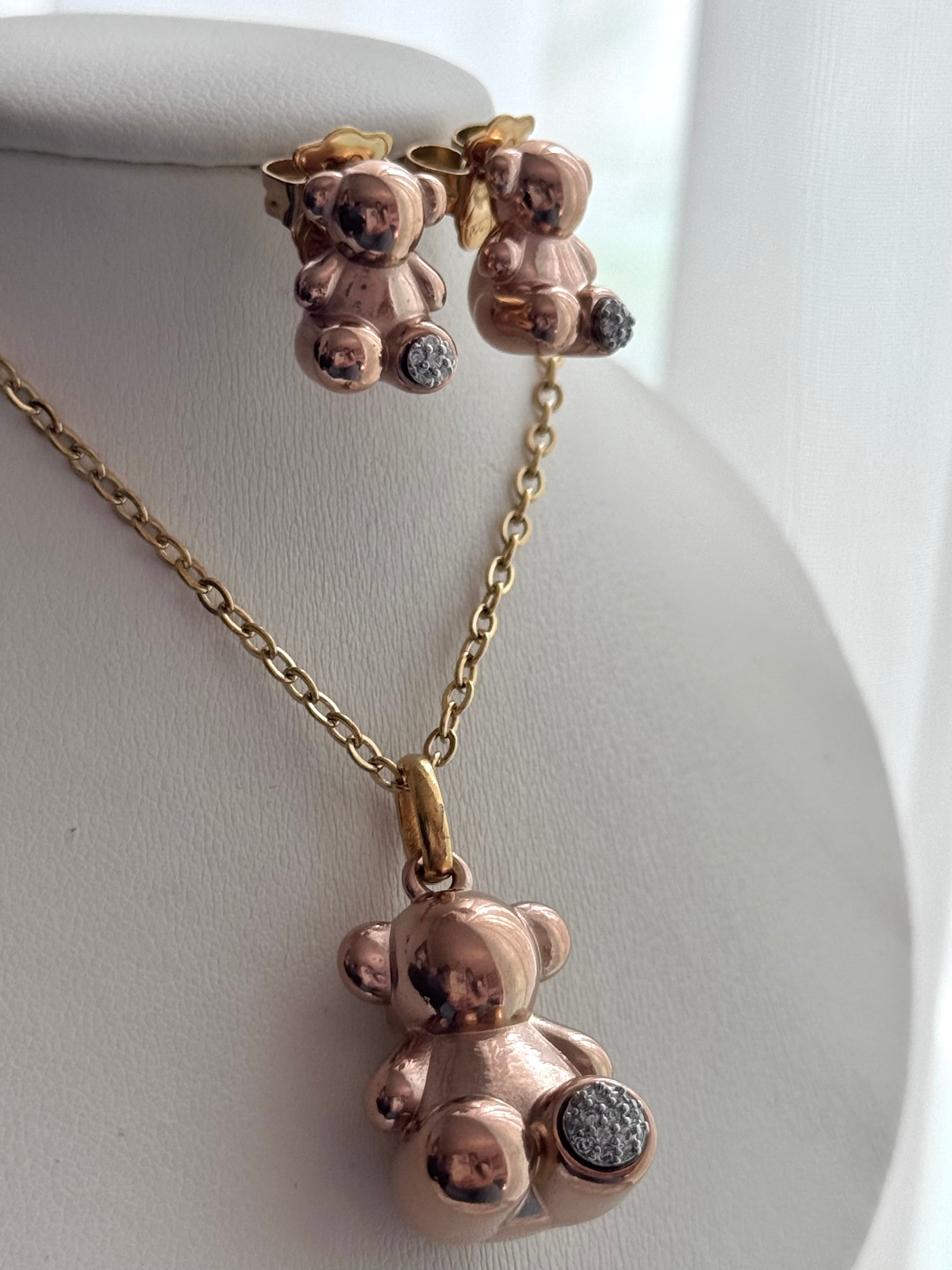 SET COMPLETO OSITOS ORO ROSA