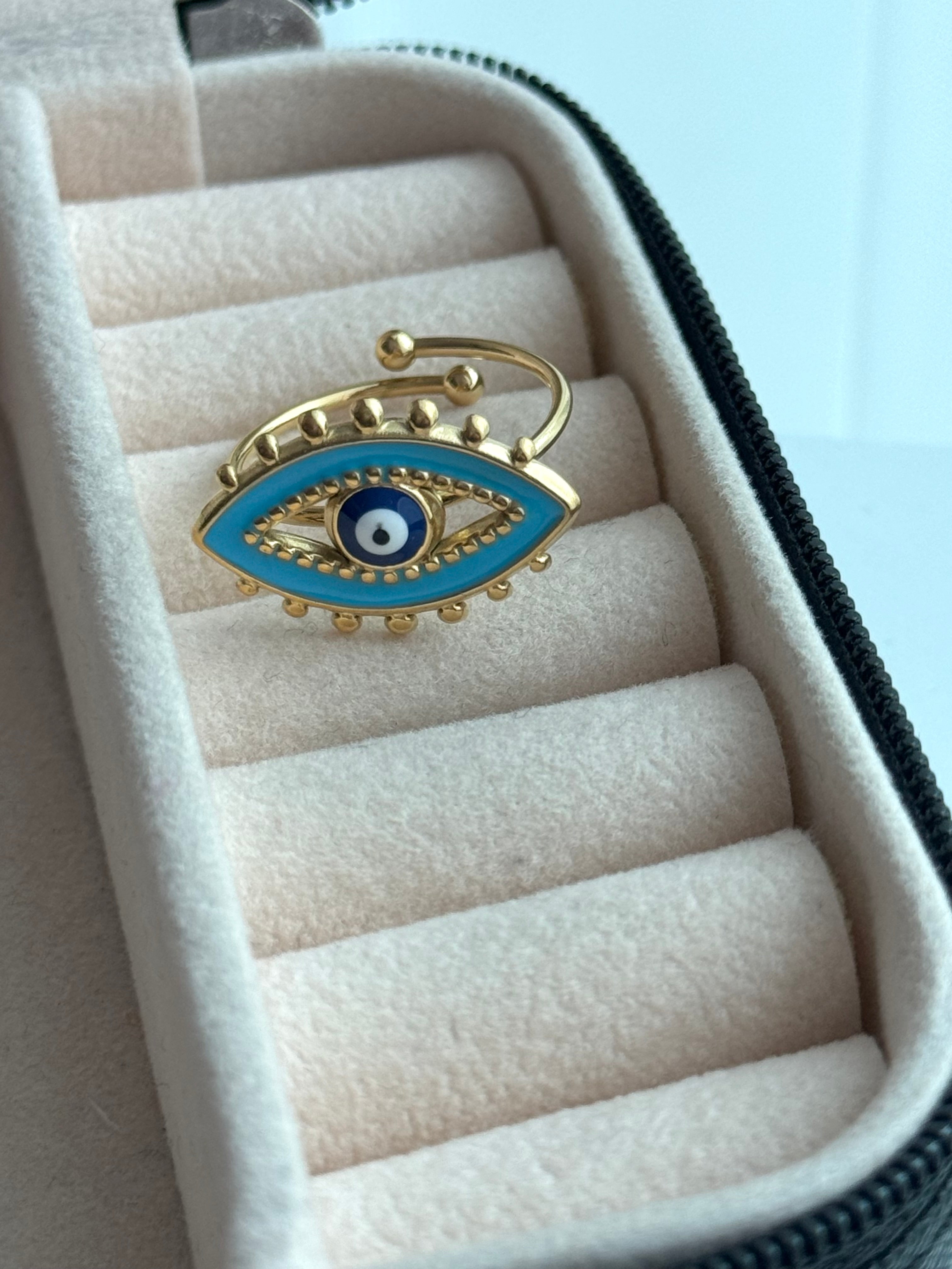 ANILLO OJO AZUL