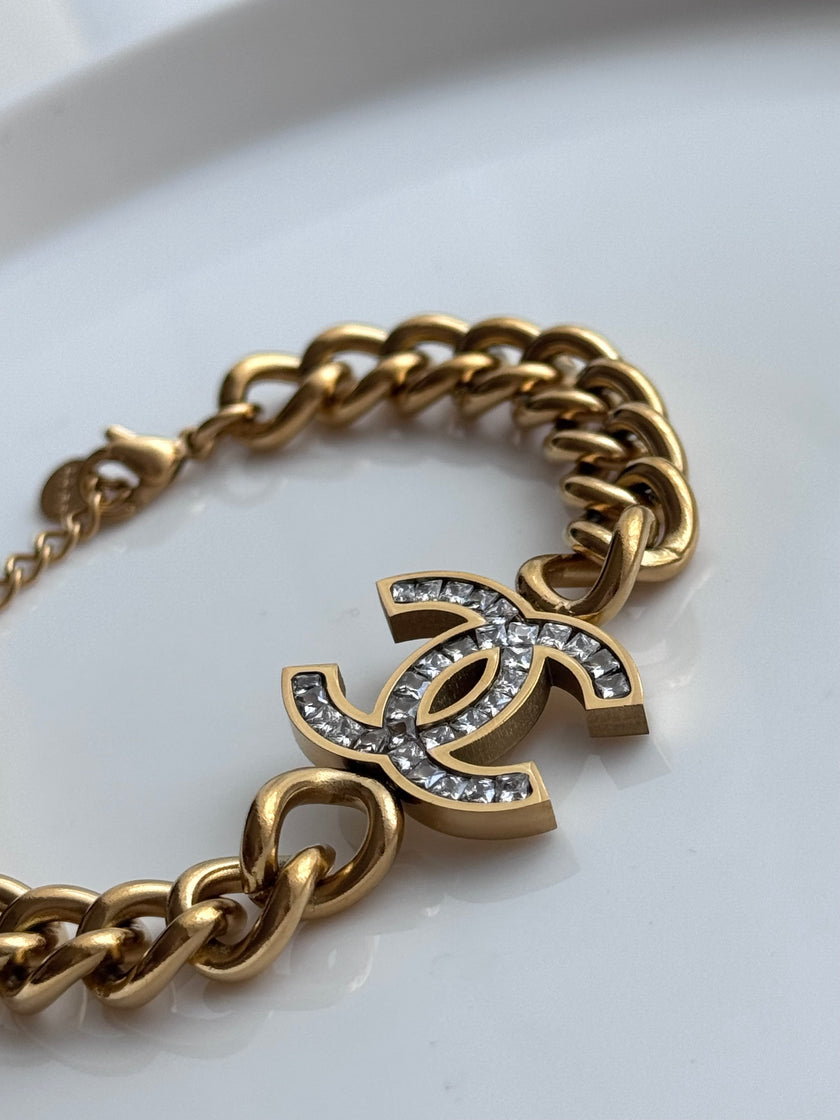 PULSERA DIJE CC CON CRISTALES