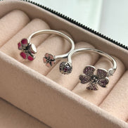 ANILLO DOBLE FLORES