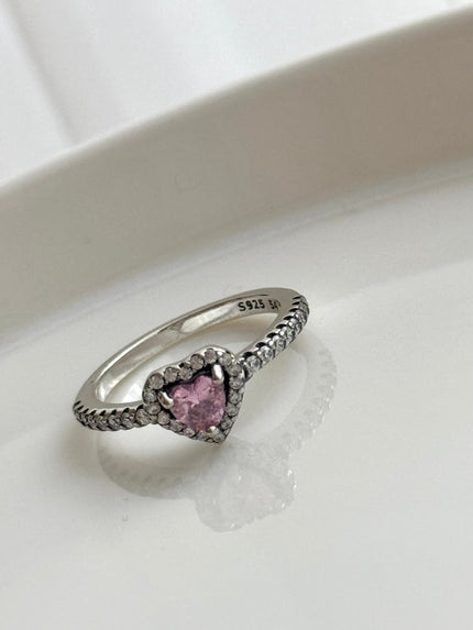 ANILLO CORAZÓN ROSA