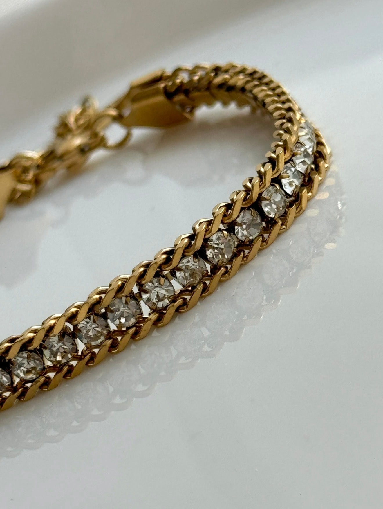 PULSERA TENNIS CON CADENA