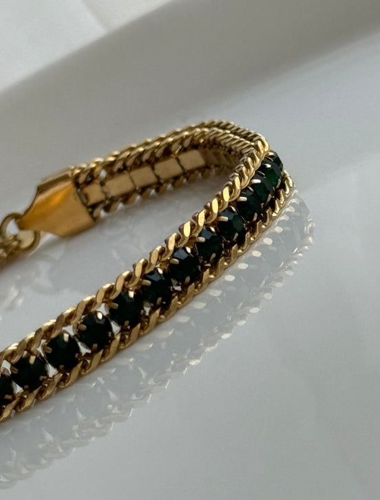PULSERA TENNIS CON CADENA