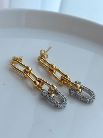 ARETE TRIPLE ESLABÓN CON ZIRCONIA