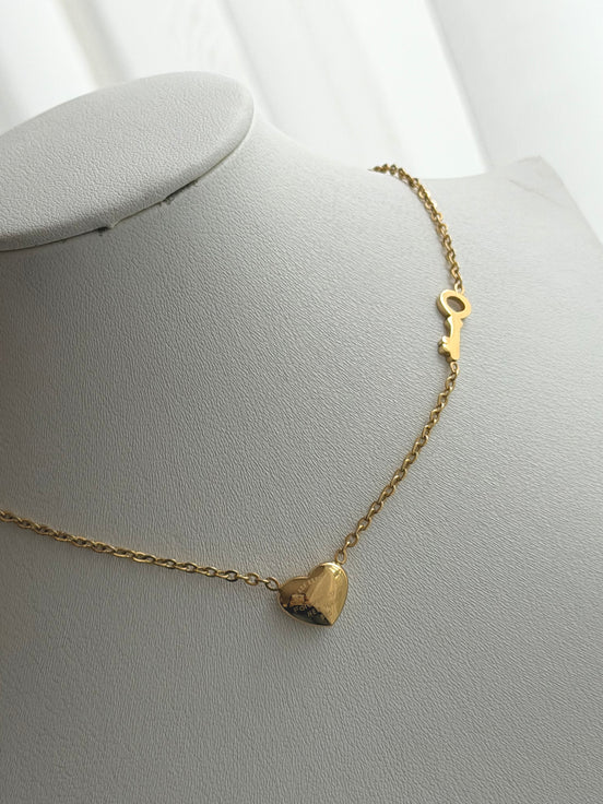 COLLAR LLAVE Y CORAZON TFFNY