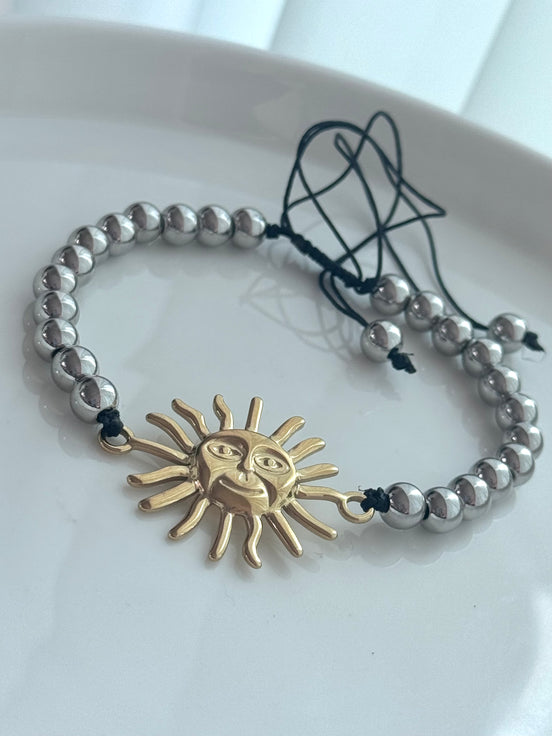 PULSERA SOL CON BOLITAS