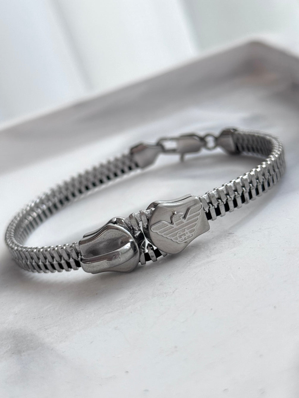 PULSERA ZIPPER PLATEADA