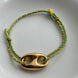 PULSERA ESLABÓN HILO VERDE