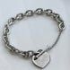 PULSERA CADENA GRUESA BROCHE CORAZON CON FLECHA