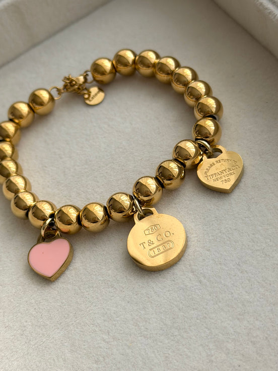 PULSERA BOLITAS CON DIJES