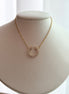 COLLAR T CON CRISTALES DORADO
