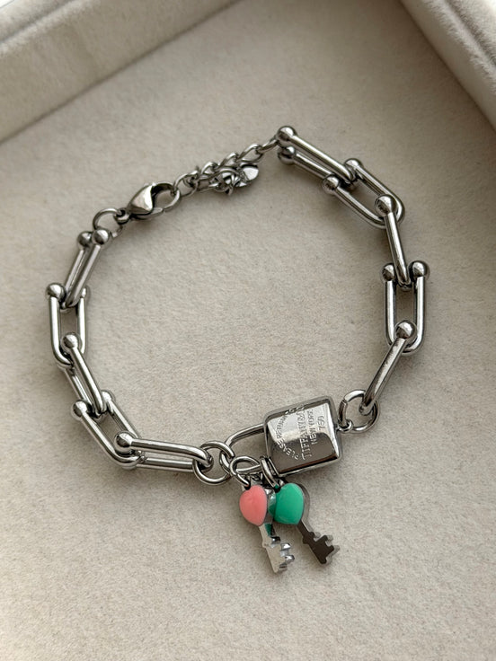PULSERA ESLABONES CON DIJES