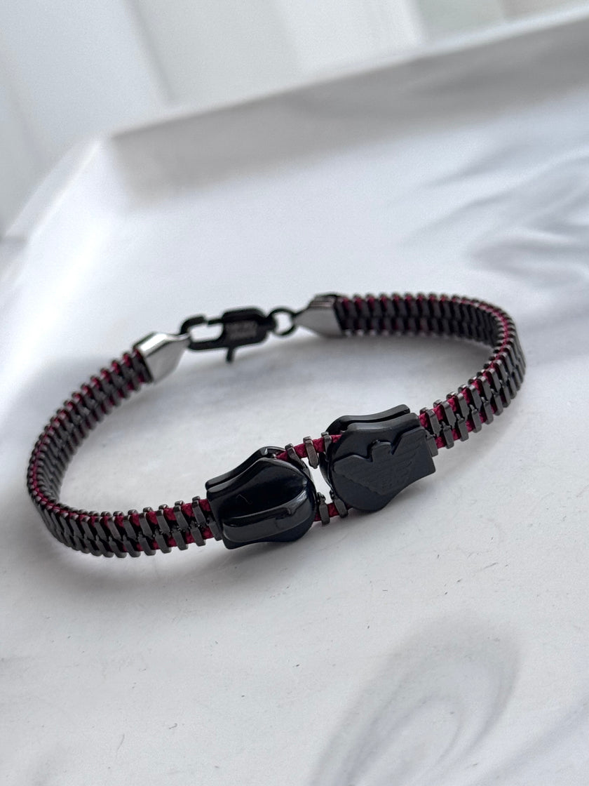 PULSERA ZIPPER NEGRA