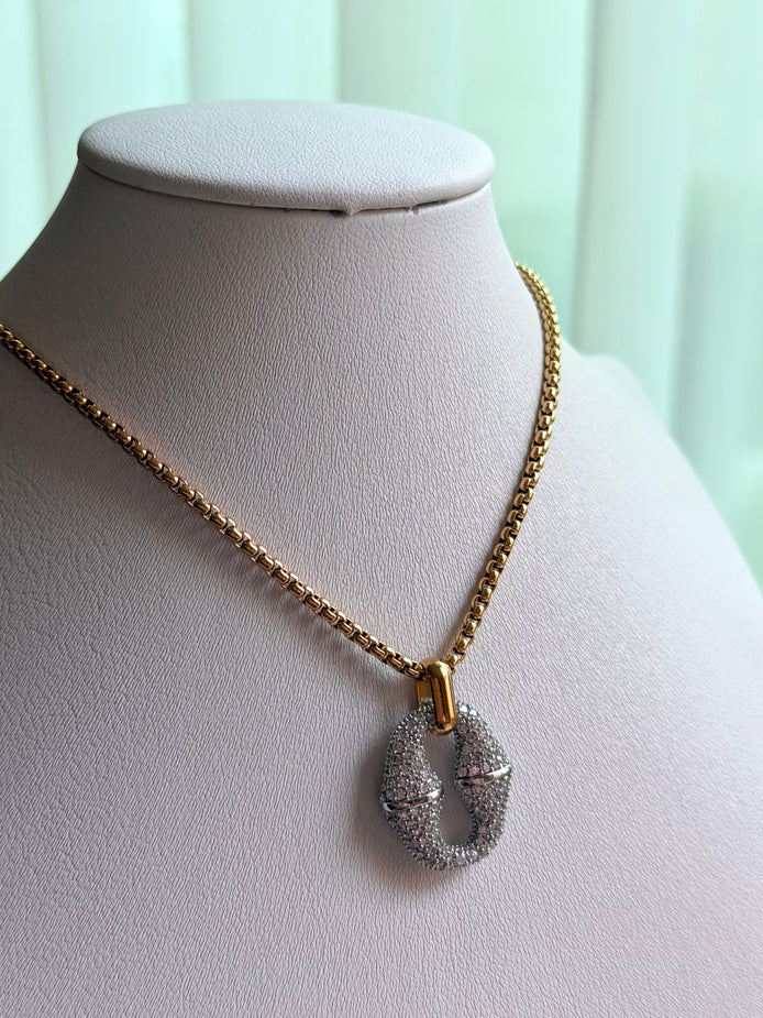 COLLAR ESLABON CON ZIRCONIA