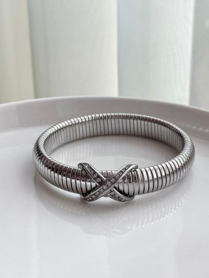 PULSERA CRUZ CRISTALES