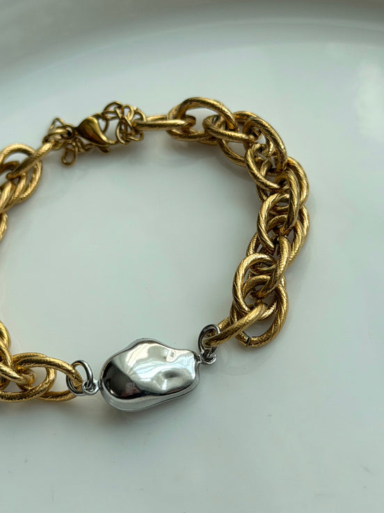 PULSERA CADENA Y FRIJOLITO