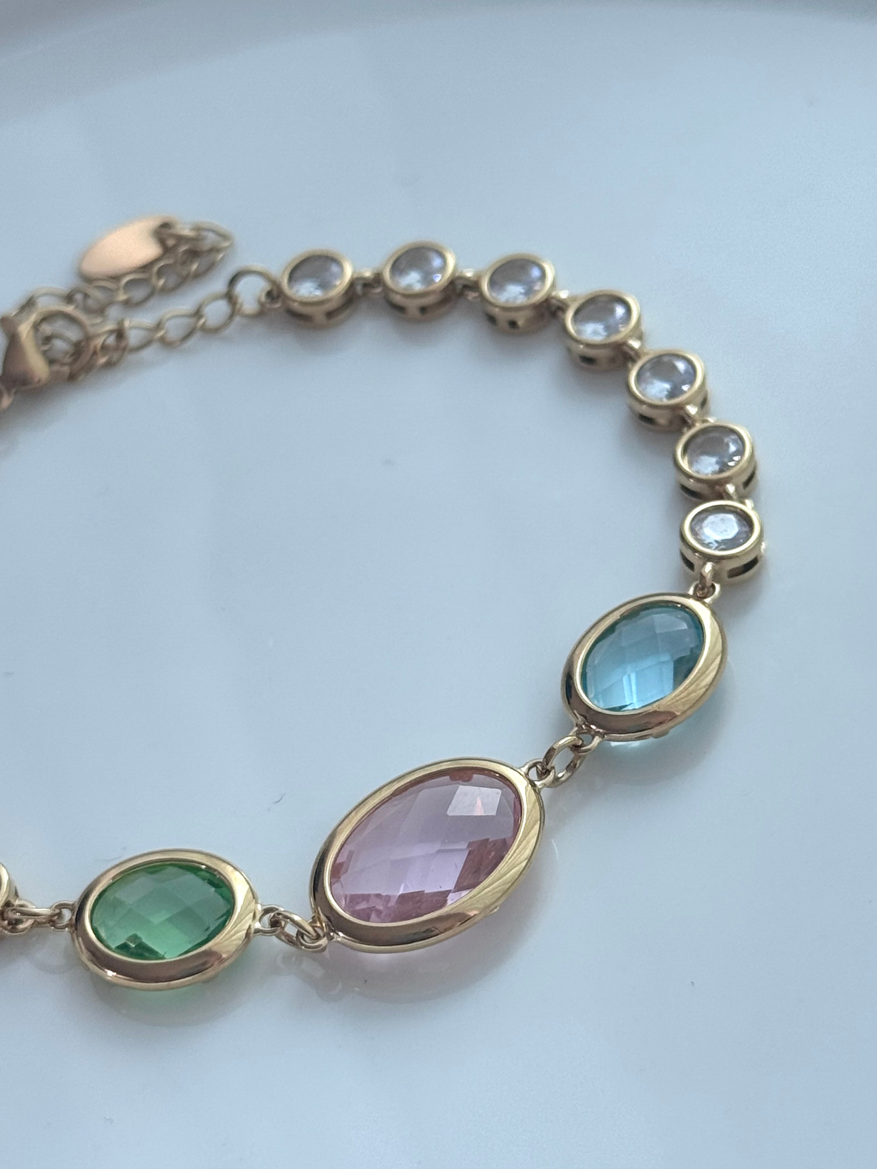 PULSERA CRISTALES COLORES