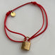PULSERA HILO CANDADO LV ROJO