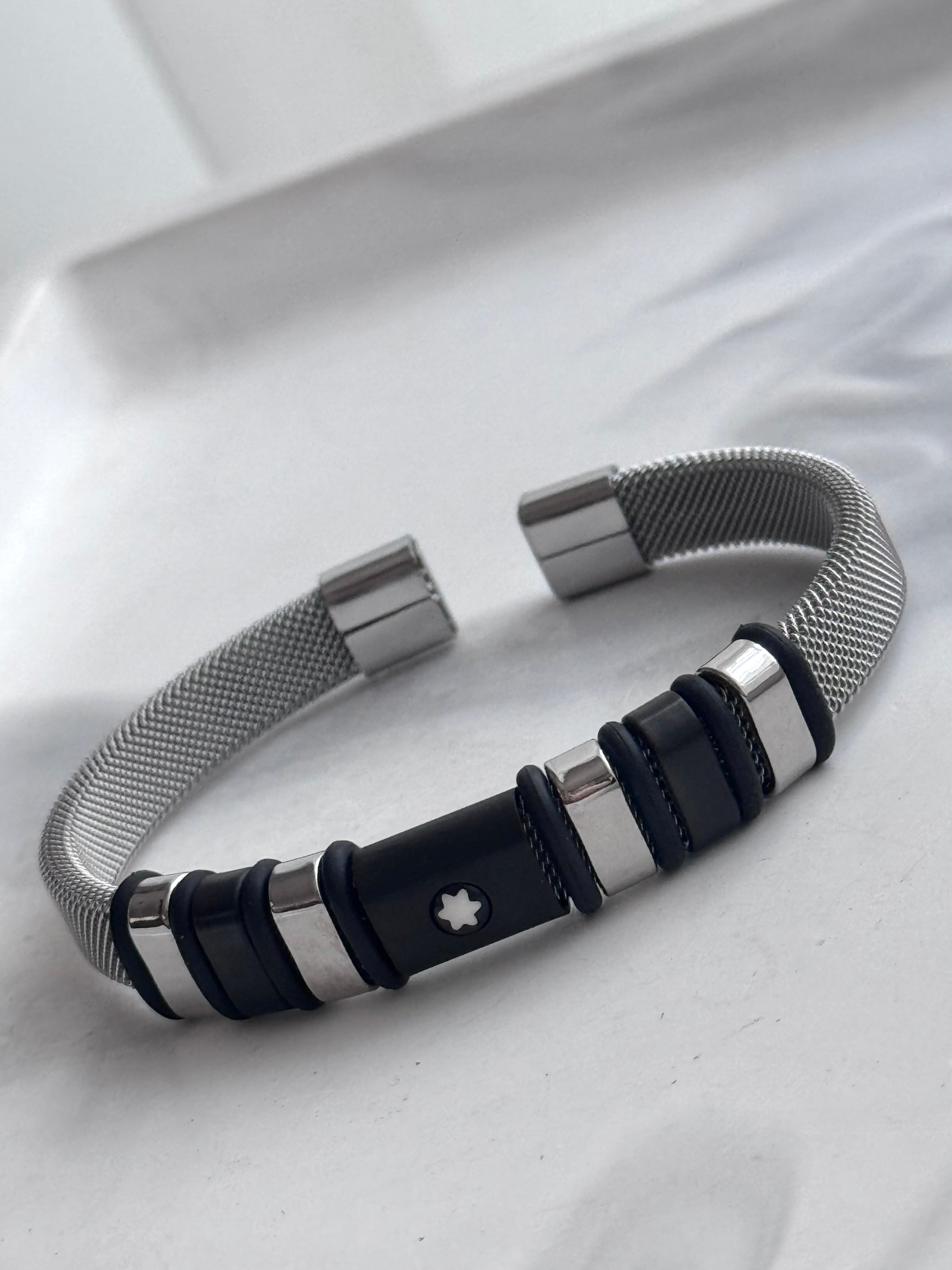 PULSERA ABIERTA PLATEADA