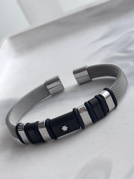 PULSERA ABIERTA PLATEADA