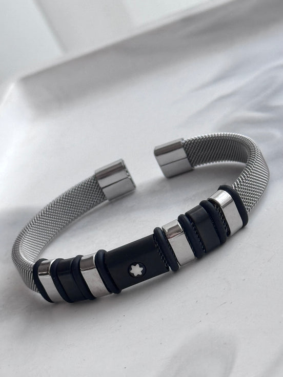 PULSERA ABIERTA PLATEADA