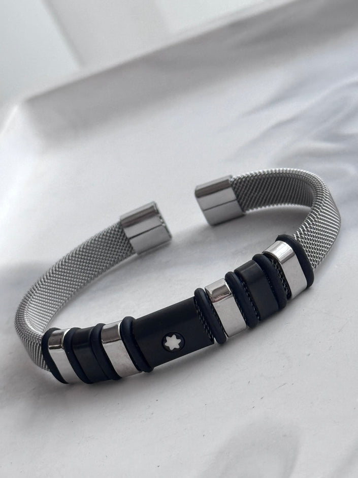 PULSERA ABIERTA PLATEADA