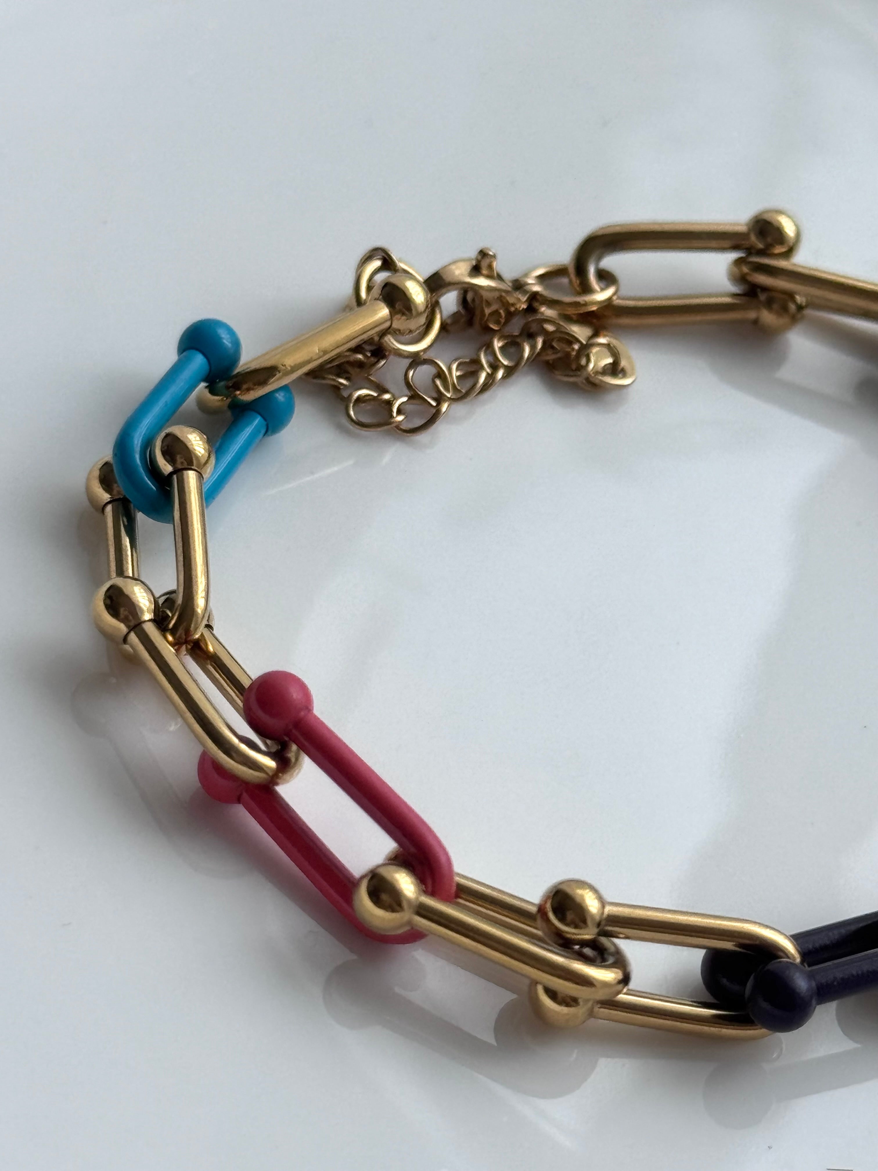 PULSERA ESLABONES COLORES