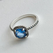 ANILLO ZIRCONIA AZUL