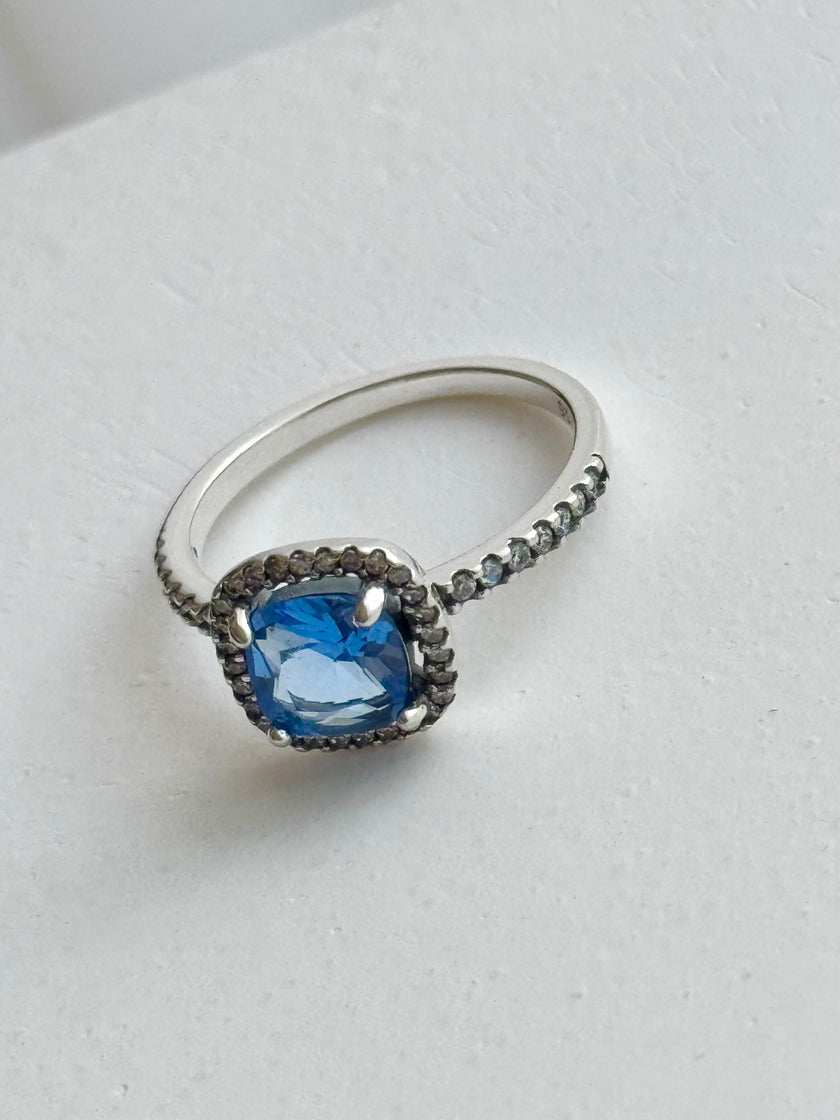 ANILLO ZIRCONIA AZUL