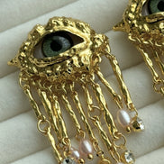 ARETE FORMA OJOS CON PERLA