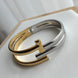 BRAZALETE DOBLE T BICOLOR