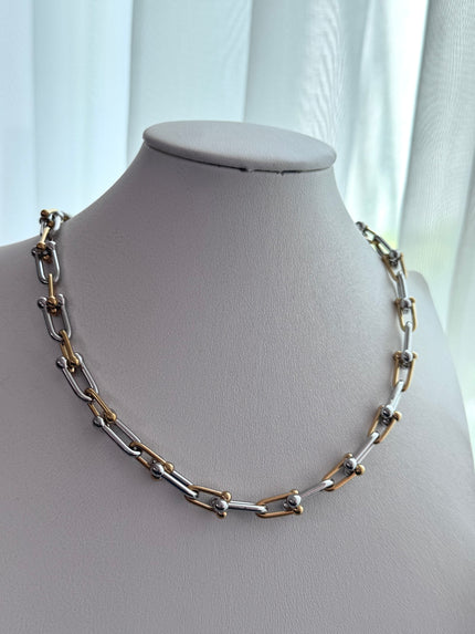 COLLAR ESLABÓN BICOLOR