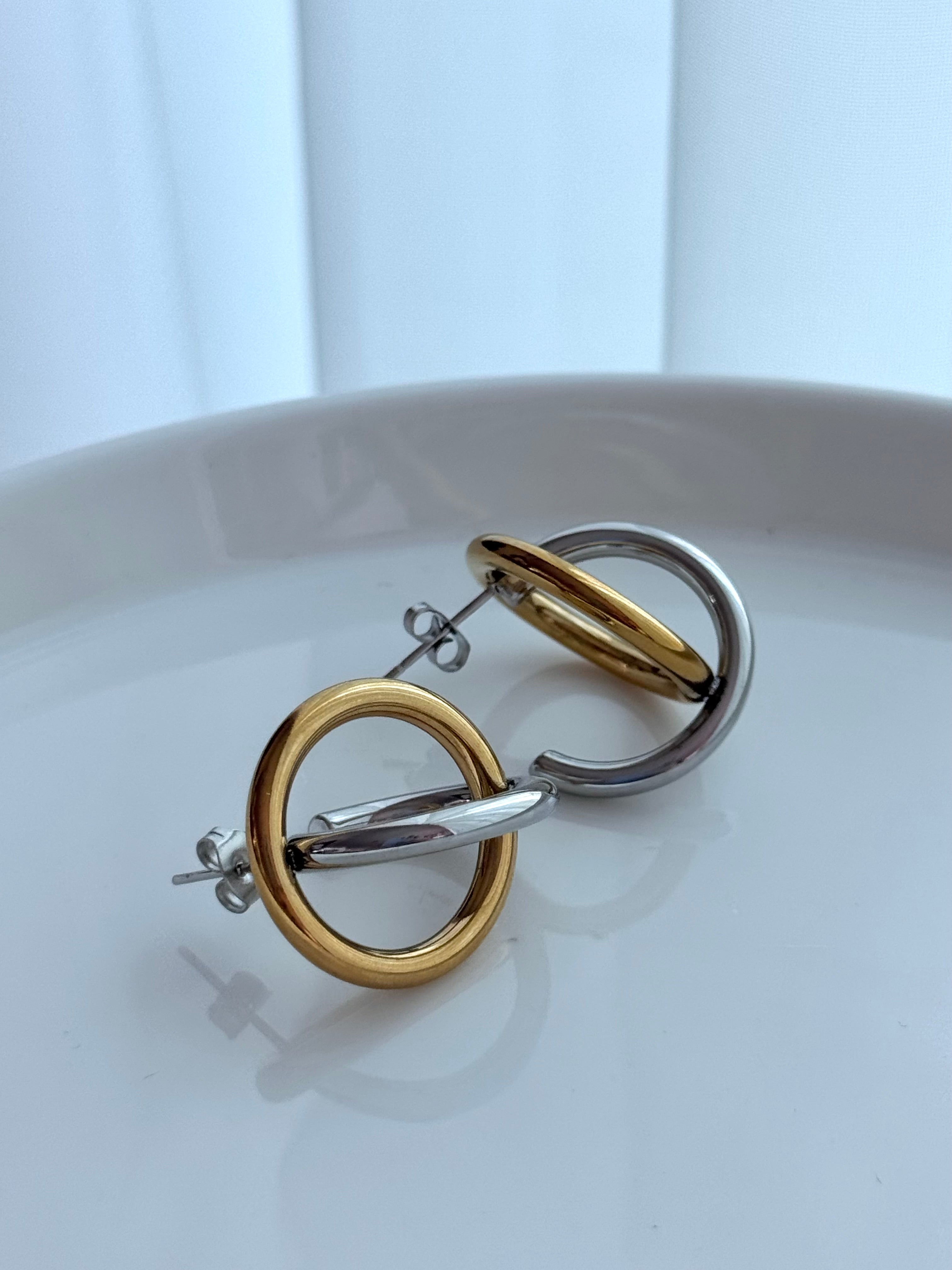 ARETE CÍRCULO BICOLOR