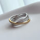 ANILLO TRIPLE DOBLE COLOR