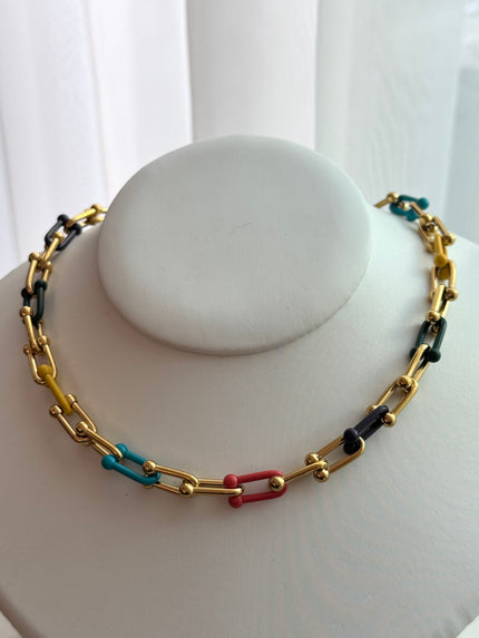COLLAR ESLABONES DE COLORES
