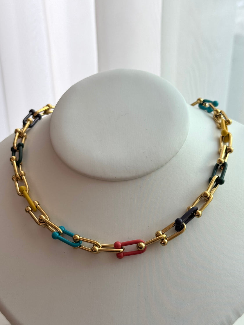 COLLAR ESLABONES DE COLORES