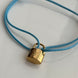 PULSERA HILO CON CANDADO LV AZUL