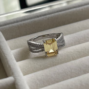 ANILLO ZIRCONIA AMARILLA