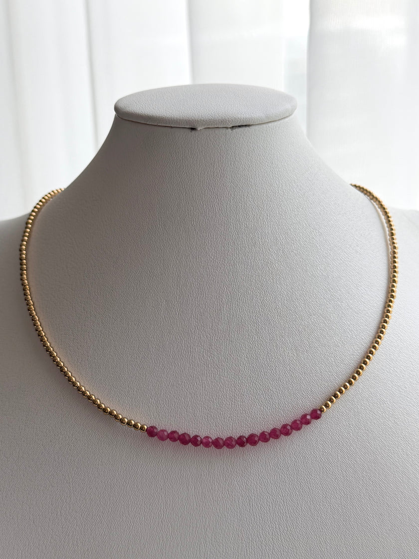 COLLAR BOLITAS ROSA