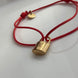 PULSERA HILO CANDADO LV ROJO