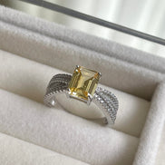 ANILLO ZIRCONIA AMARILLA