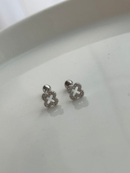 ARETE MINI TRÉBOL CON CRISTAL